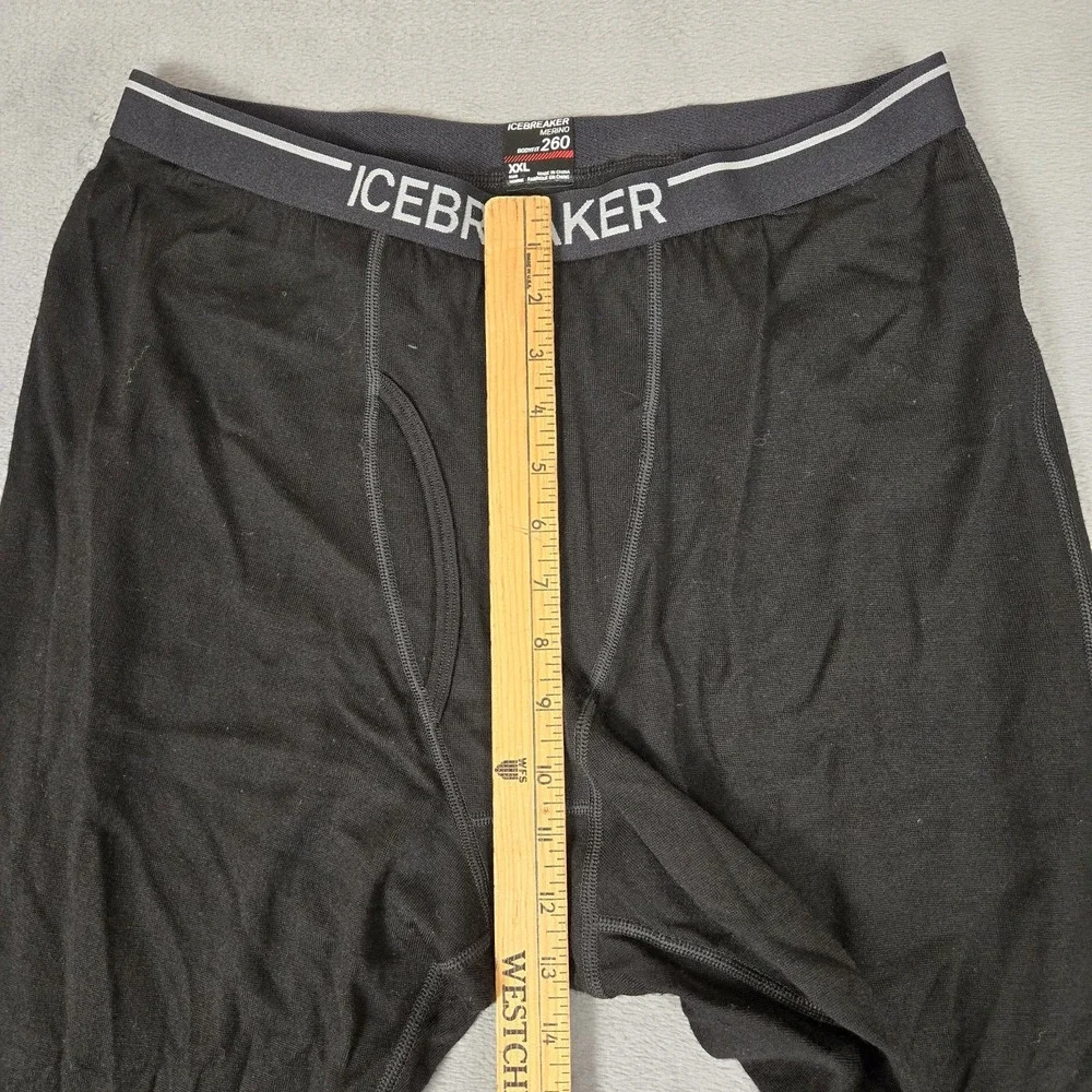 Icebreakers Pants Mens 2XL Black Merino Wool Baselayer BodyFit 260Thermal